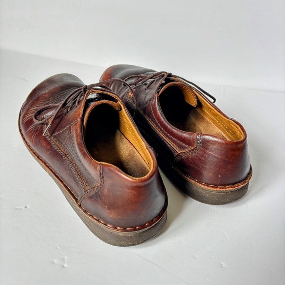 Birkenstock Brown Leather Shoes Oxford Derby Casual Lace Up Shoes 10 - Picture 4 of 16